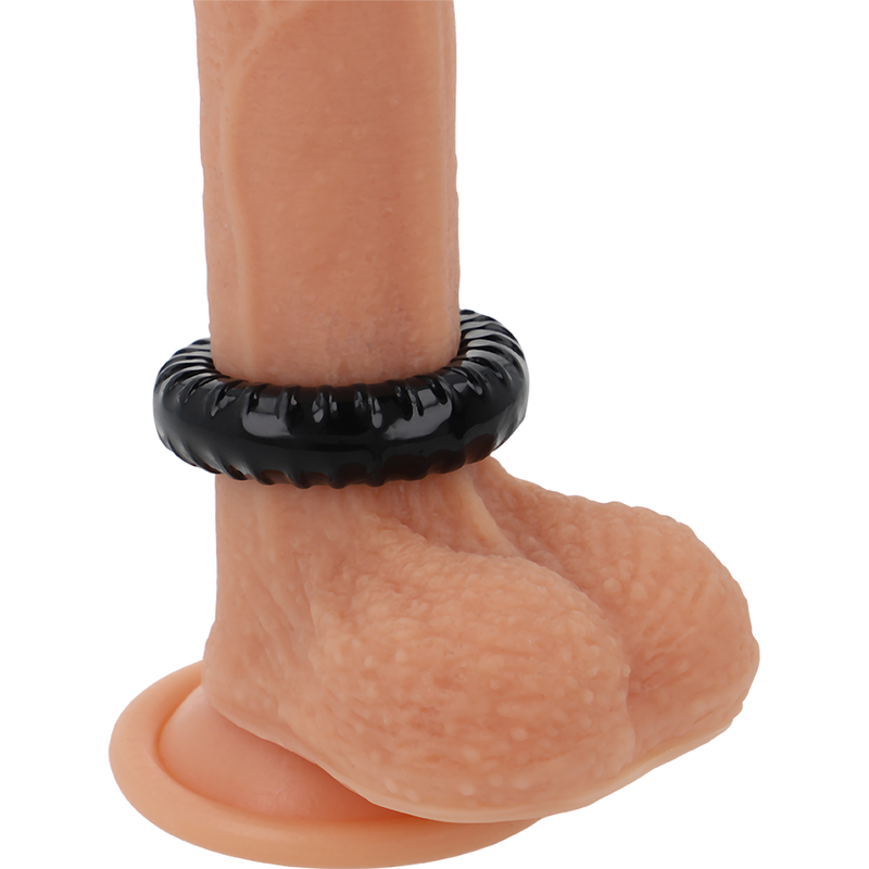 POWERING - ANILLO PARA EL PENE SUPER FLEXIBLE Y RESISTENTE 4.5CM PR07 NEGRO