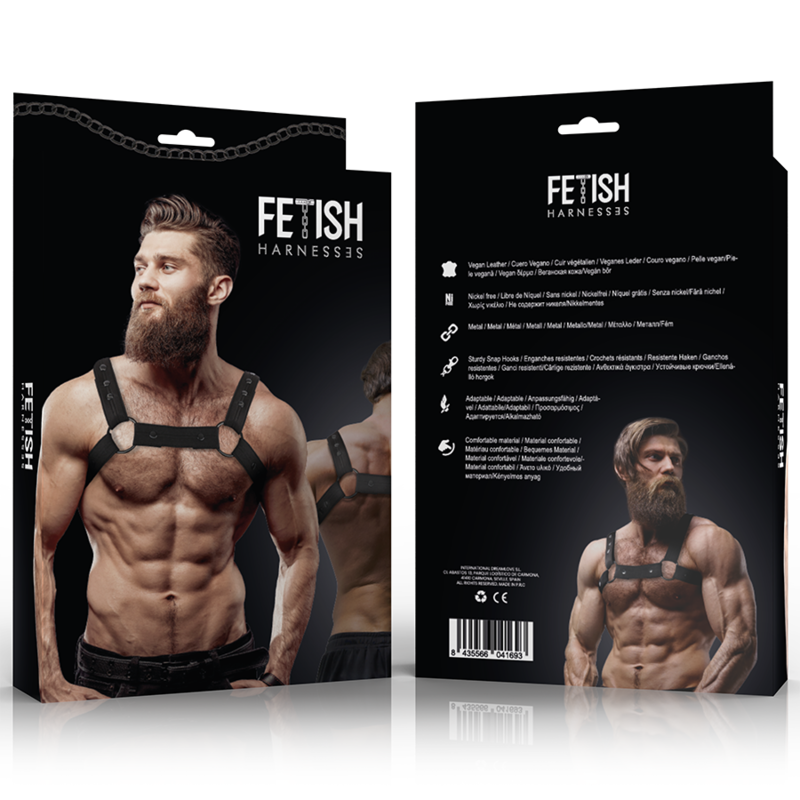 FETISH SUBMISSIVE ATTITUDE - ADJUSTABLE NEOPRENE SPORTS HARNESS FOR MEN