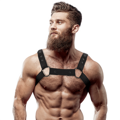 FETISH SUBMISSIVE ATTITUDE - ADJUSTABLE NEOPRENE SPORTS HARNESS FOR MEN