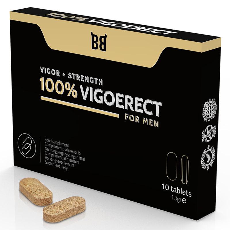 BLACK BULL - 100% VIGOERECT VIGEUR + FORCE POUR HOMME 10 COMPRIMES