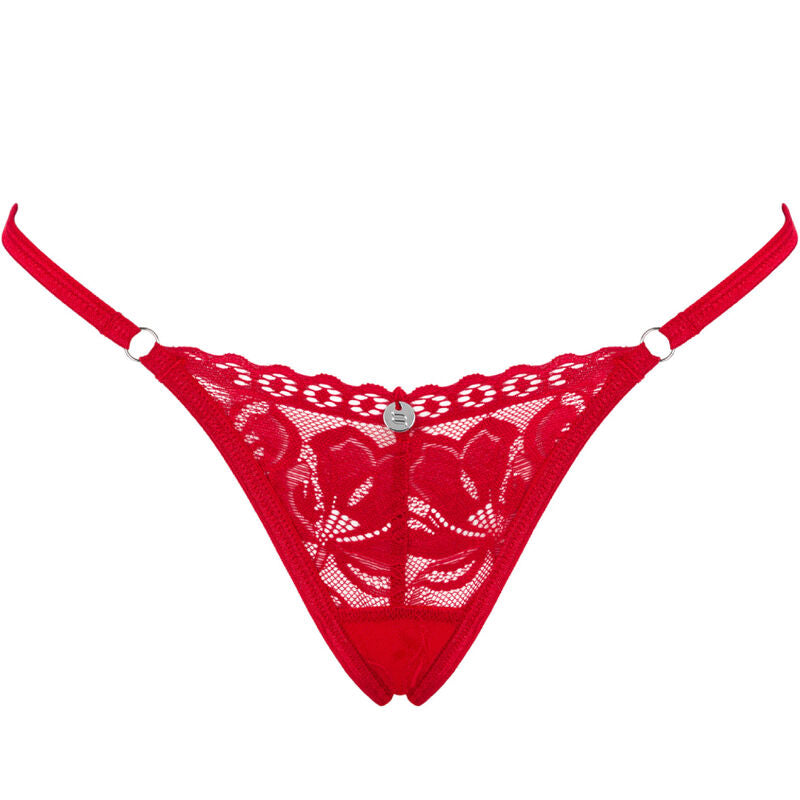 OBSESSIVE - RED LACELOVE THONG XS/S