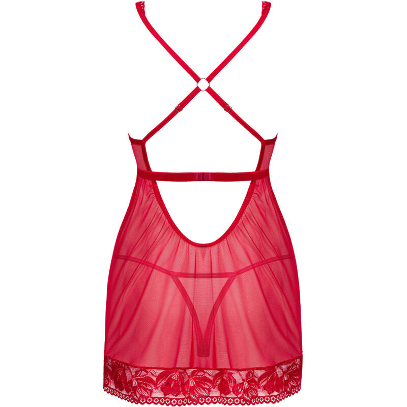 OBSESSIVE - LACELOVE BABYDOLL &amp; RED TANGA XS/S