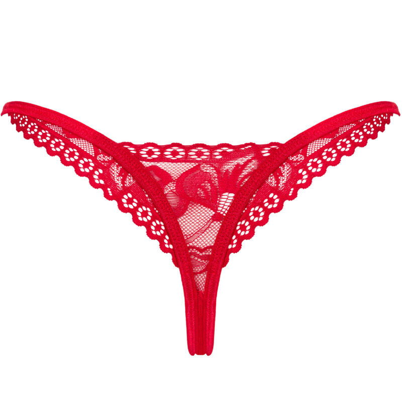 OBSESSIVE - RED LACELOVE THONG XS/S