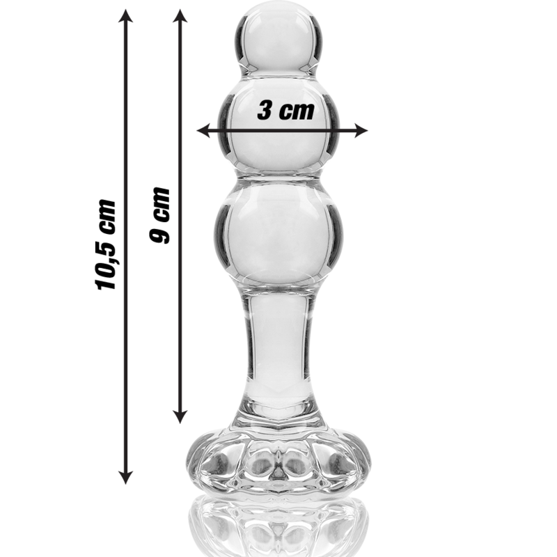 SERIE NEBULA DE IBIZA - MODELO 1 TAPA DE CRISTAL BOROSILICATO TRANSPARENTE 10,5 CM -O- 3 CM