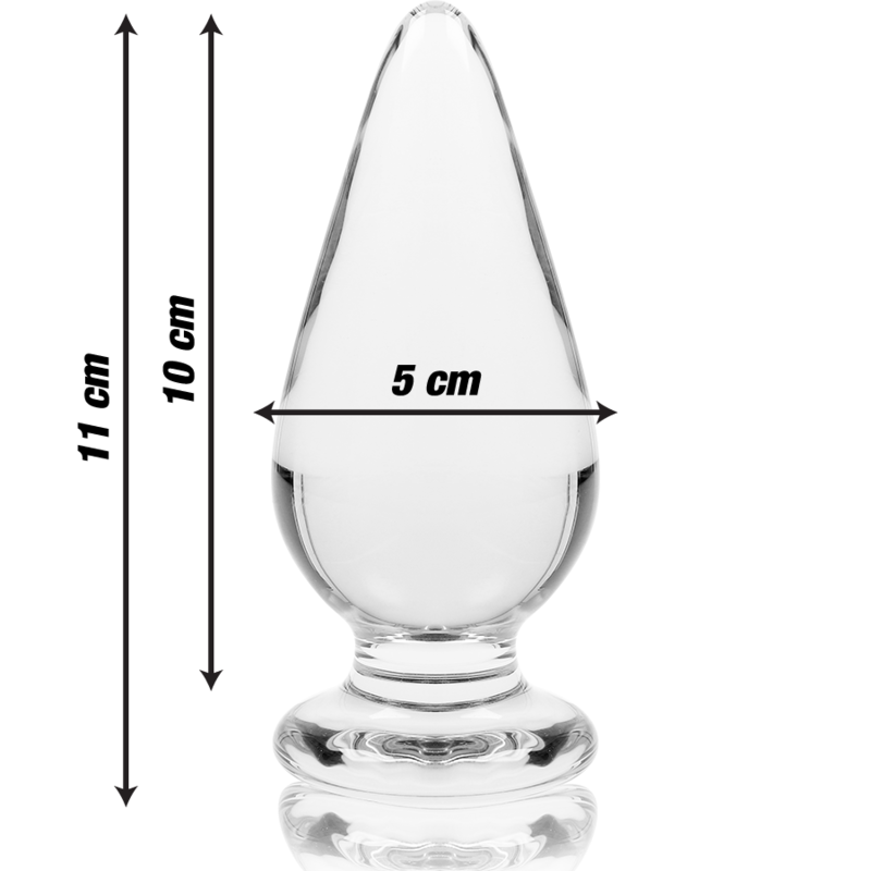 SERIE NEBULA DE IBIZA - PLUG ANAL MODELO 4 CRISTAL BOROSILICATO TRANSPARENTE 11 CM -O- 5 CM