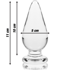 SERIE NEBULA DE IBIZA - PLUG ANAL MODELO 4 CRISTAL BOROSILICATO TRANSPARENTE 11 CM -O- 5 CM