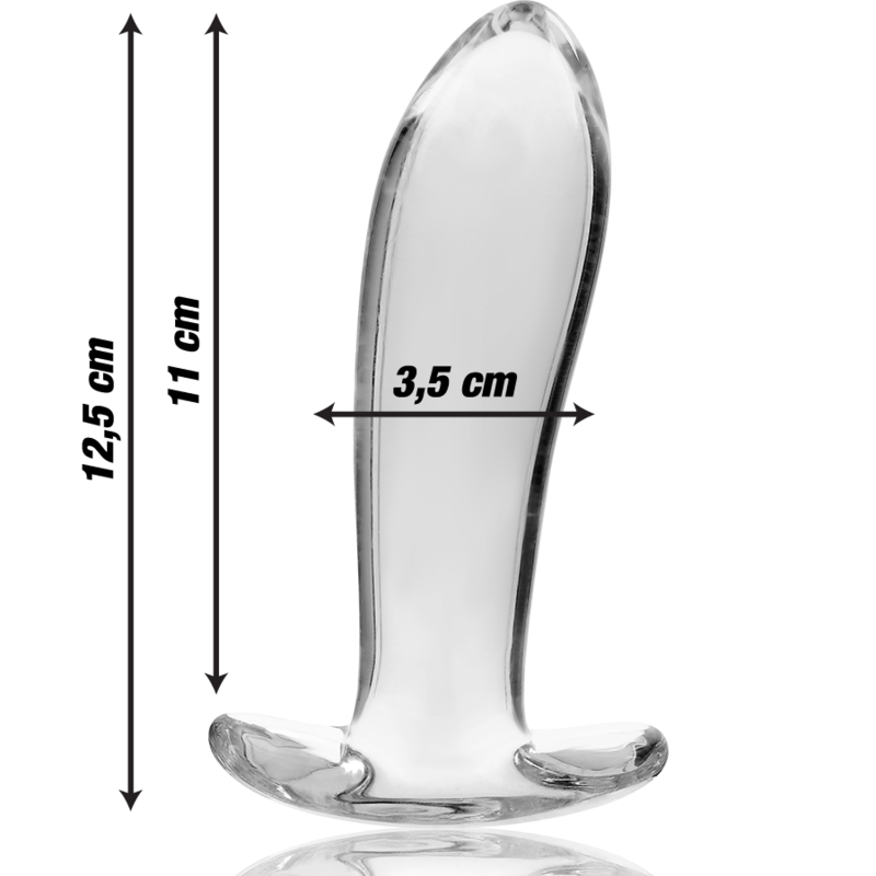 SERIE NEBULA DE IBIZA - PLUG ANAL MODELO 5 CRISTAL BOROSILICATO TRANSPARENTE 12,5 CM -O- 3,5 CM