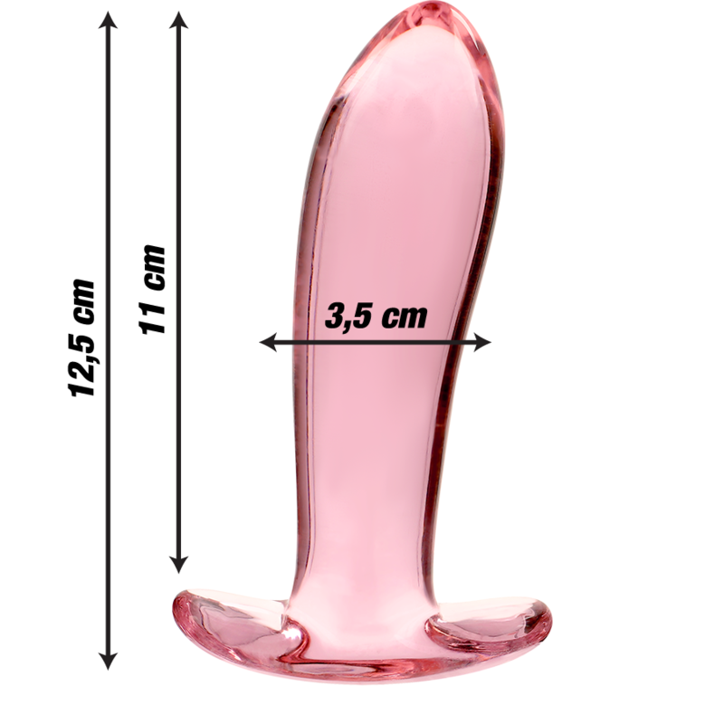 SERIE NEBULA DE IBIZA - PLUG ANAL MODELO 5 CRISTAL BOROSILICATO TRANSPARENTE 12,5 CM -O- 3,5 CM