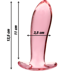 SERIE NEBULA DE IBIZA - PLUG ANAL MODELO 5 CRISTAL BOROSILICATO TRANSPARENTE 12,5 CM -O- 3,5 CM