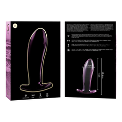 SERIE NEBULA DE IBIZA - PLUG ANAL MODELO 5 CRISTAL BOROSILICATO TRANSPARENTE 12,5 CM -O- 3,5 CM