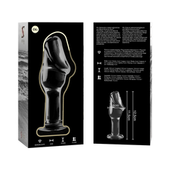 SERIE NEBULA DE IBIZA - PLUG ANAL MODELO 6 CRISTAL BOROSILICATO TRANSPARENTE 12,5 CM -O- 4 CM