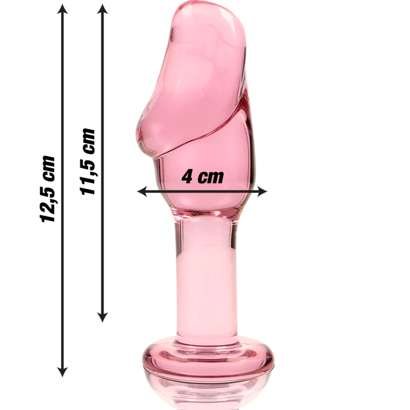 SERIE NEBULA DE IBIZA - PLUG ANAL MODELO 6 CRISTAL BOROSILICATO TRANSPARENTE 12,5 CM -O- 4 CM