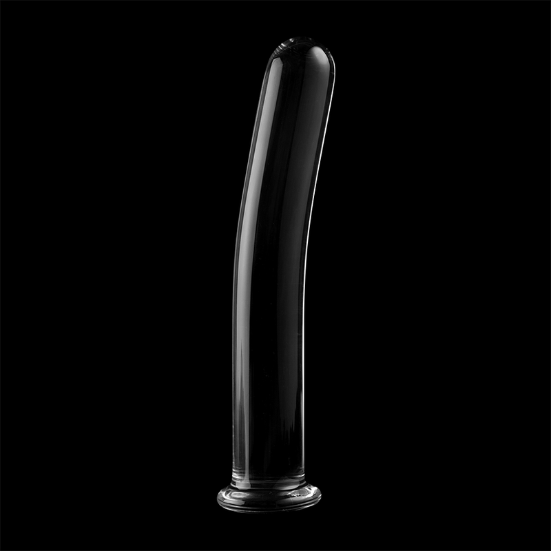 NEBULA SERIES BY IBIZA - MODEL 8 CLEAR BOROSILICATE GLASS DILDO 14.5 CM -O- 2 CM