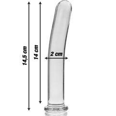 NEBULA SERIES BY IBIZA - MODELO 8 DILDO DE CRISTAL BOROSILICATO TRANSPARENTE 14,5 CM -O- 2 CM