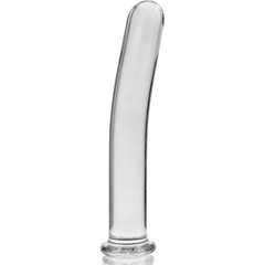NEBULA SERIES BY IBIZA - MODEL 9 CLEAR BOROSILICATE GLASS DILDO 15.5 CM -O- 2.5 CM