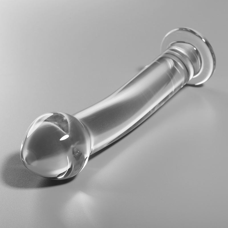 NEBULA SERIES BY IBIZA - MODELO 11 DILDO DE CRISTAL BOROSILICATO TRANSPARENTE 16 CM -O- 3 CM