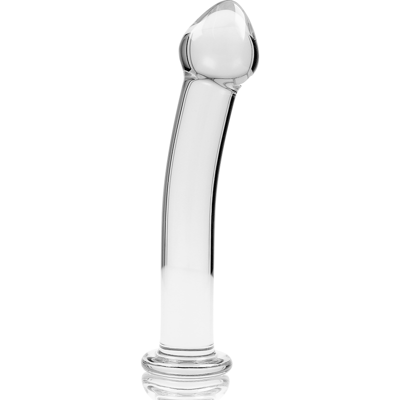 NEBULA SERIES BY IBIZA - MODELO 11 DILDO DE CRISTAL BOROSILICATO TRANSPARENTE 16 CM -O- 3 CM