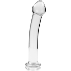 NEBULA SERIES BY IBIZA - MODELO 11 DILDO DE CRISTAL BOROSILICATO TRANSPARENTE 16 CM -O- 3 CM