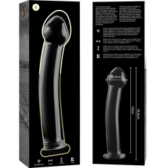 NEBULA SERIES BY IBIZA - MODELO 11 DILDO DE CRISTAL BOROSILICATO TRANSPARENTE 16 CM -O- 3 CM