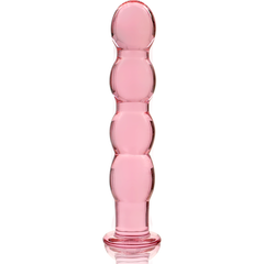 NEBULA SERIES BY IBIZA - MODEL 10 CLEAR BOROSILICATE GLASS DILDO 16.5 CM -O- 3.5 CM
