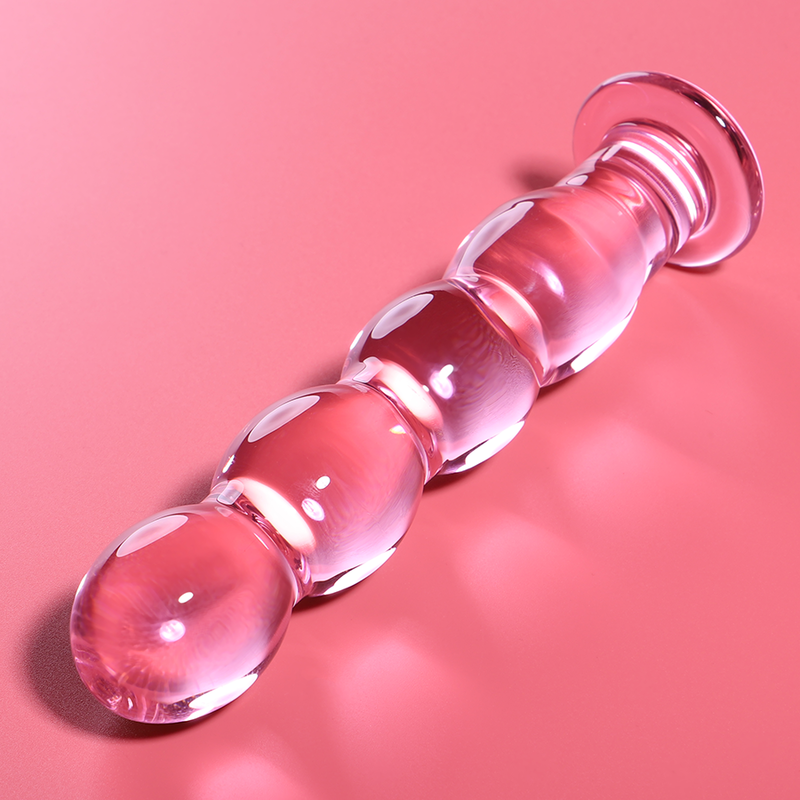 NEBULA SERIES BY IBIZA - MODEL 10 CLEAR BOROSILICATE GLASS DILDO 16.5 CM -O- 3.5 CM