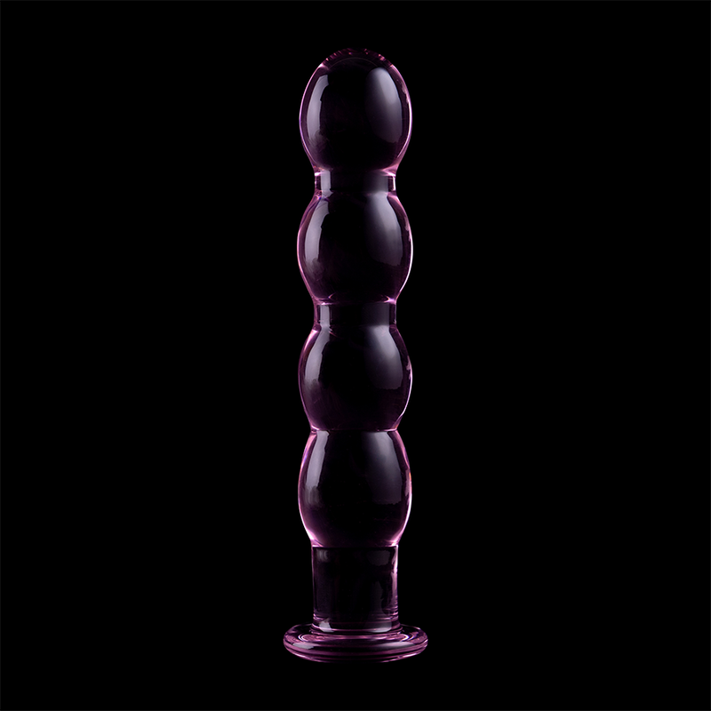 NEBULA SERIES BY IBIZA - MODEL 10 CLEAR BOROSILICATE GLASS DILDO 16.5 CM -O- 3.5 CM