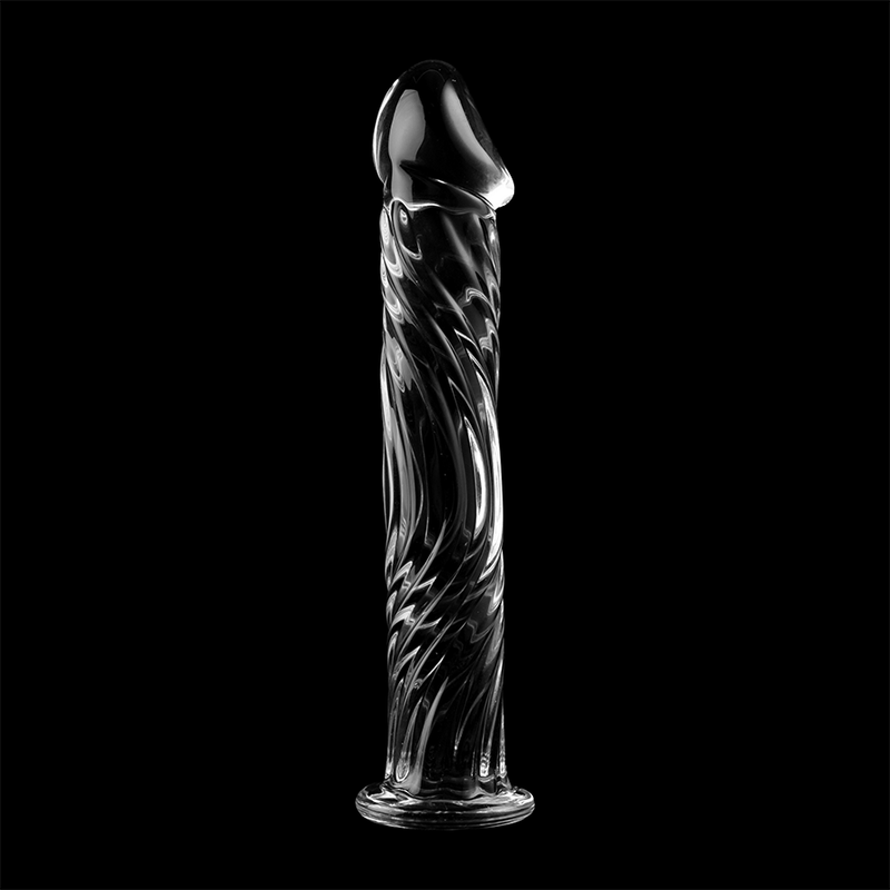 NEBULA SERIES BY IBIZA - MODELO 12 DILDO DE CRISTAL BOROSILICATO TRANSPARENTE 17 CM -O- 3,5 CM