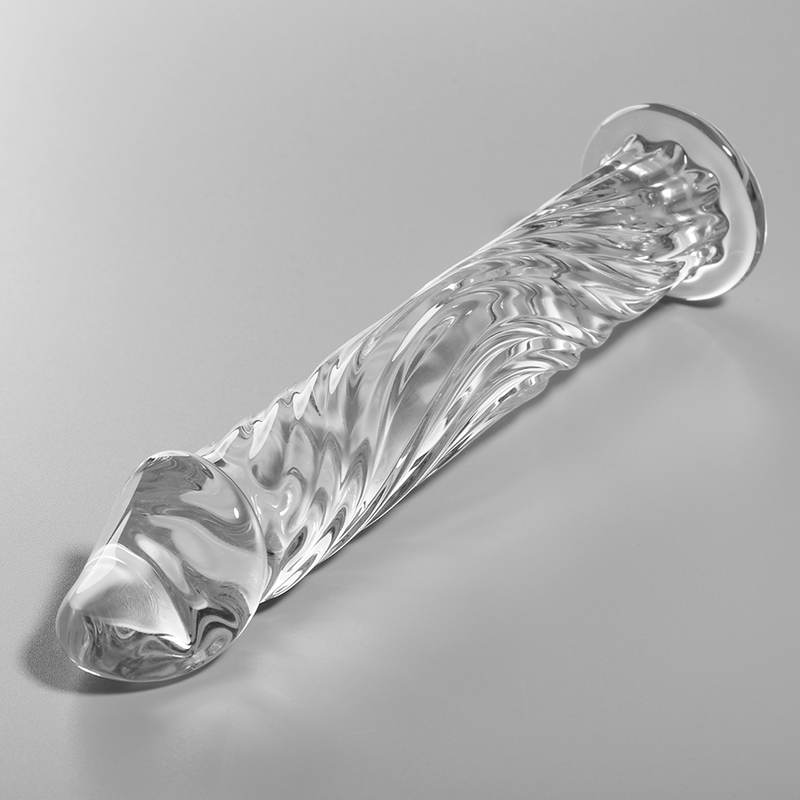 NEBULA SERIES BY IBIZA - MODEL 12 CLEAR BOROSILICATE GLASS DILDO 17 CM -O- 3.5 CM