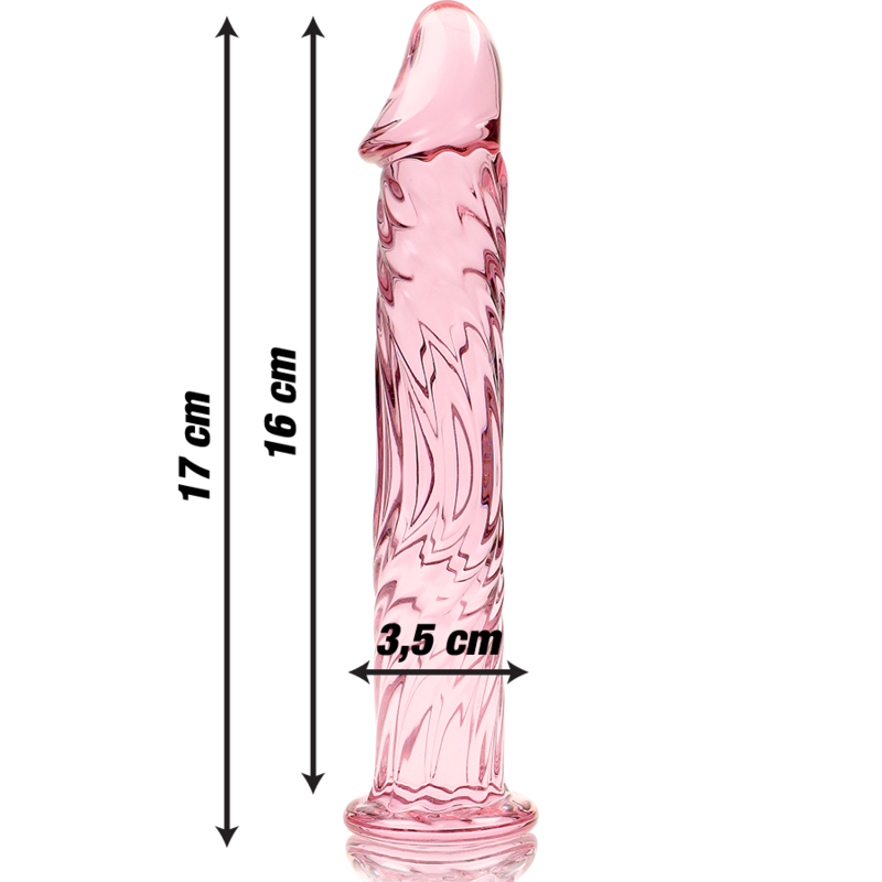 NEBULA SERIES BY IBIZA - MODEL 12 CLEAR BOROSILICATE GLASS DILDO 17 CM -O- 3.5 CM