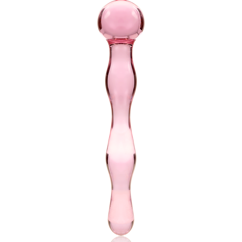 NEBULA SERIES BY IBIZA - MODEL 13 CLEAR BOROSILICATE GLASS DILDO 18 CM -O- 3.5 CM