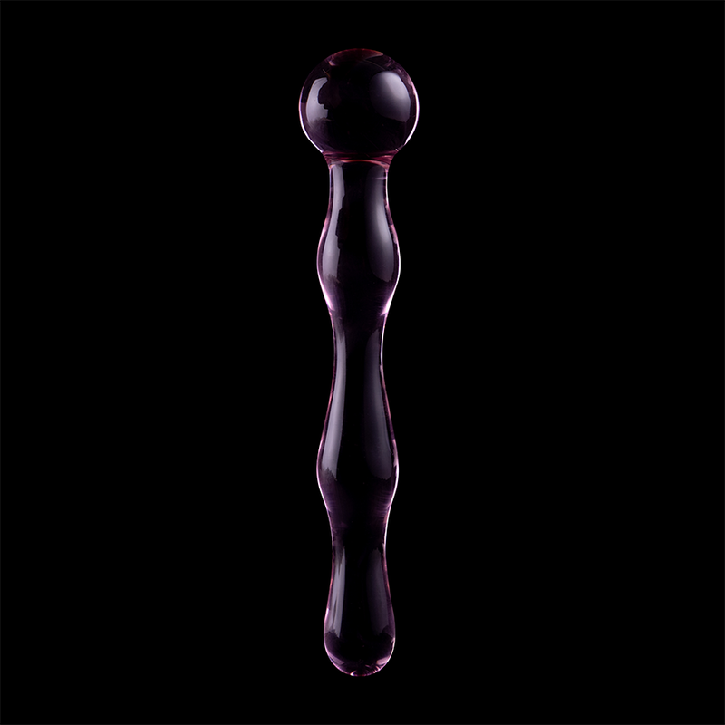 NEBULA SERIES BY IBIZA - MODEL 13 CLEAR BOROSILICATE GLASS DILDO 18 CM -O- 3.5 CM