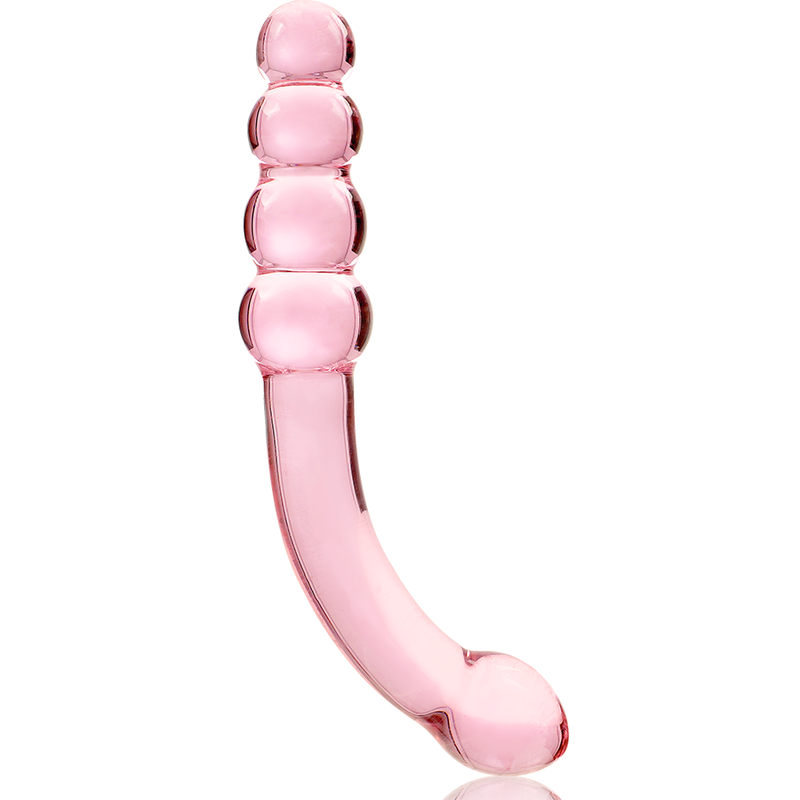 NEBULA SERIES BY IBIZA - MODEL 14 CLEAR BOROSILICATE GLASS DILDO 18.5 CM -O- 3 CM