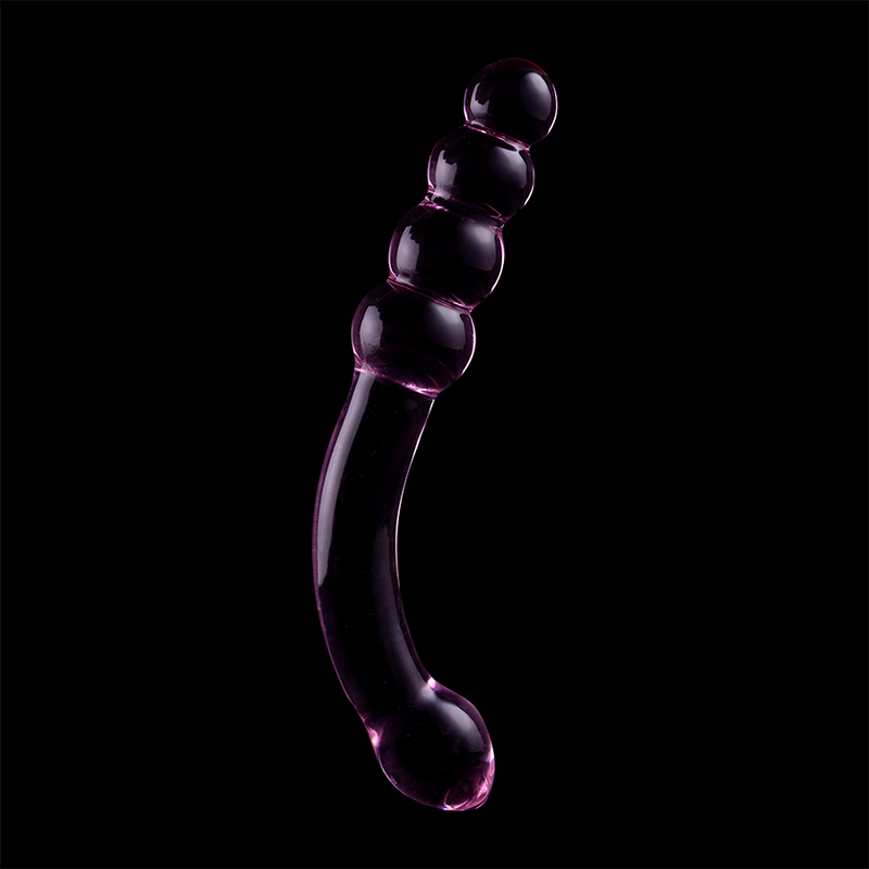 NEBULA SERIES BY IBIZA - MODEL 14 CLEAR BOROSILICATE GLASS DILDO 18.5 CM -O- 3 CM