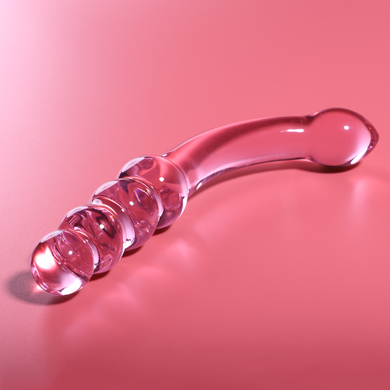 NEBULA SERIES BY IBIZA - MODEL 14 CLEAR BOROSILICATE GLASS DILDO 18.5 CM -O- 3 CM