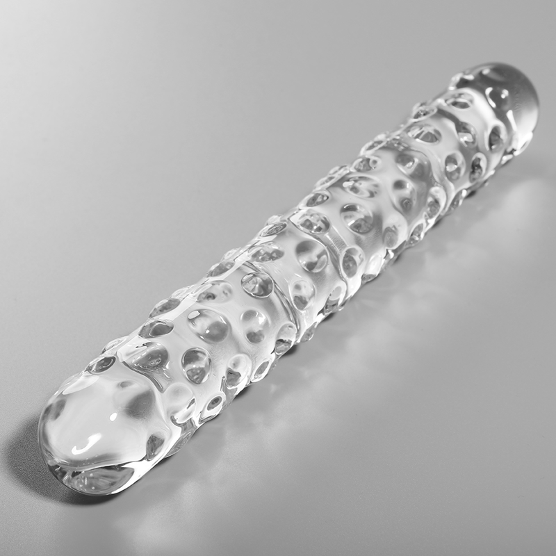 NEBULA SERIES BY IBIZA - MODEL 15 CLEAR BOROSILICATE GLASS DILDO 18.5 CM -O- 3 CM