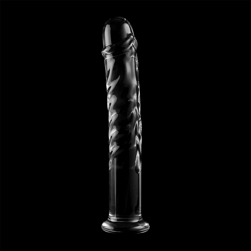 NEBULA SERIES BY IBIZA - MODEL 16 CLEAR BOROSILICATE GLASS DILDO 18.5 CM -O- 3 CM