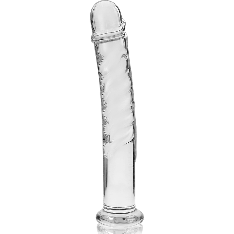 NEBULA SERIES BY IBIZA - MODEL 16 CLEAR BOROSILICATE GLASS DILDO 18.5 CM -O- 3 CM