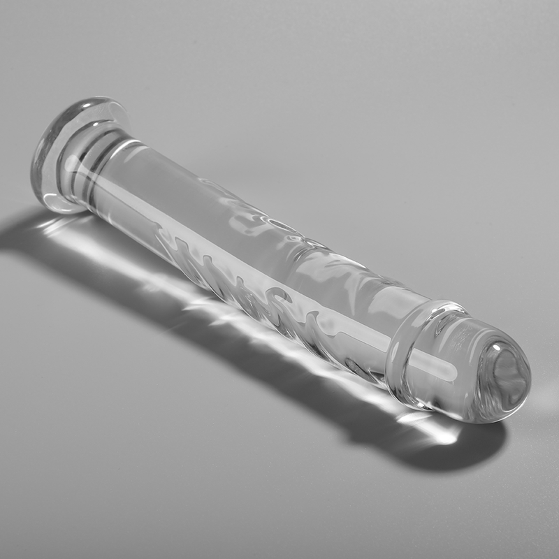 NEBULA SERIES BY IBIZA - MODEL 16 CLEAR BOROSILICATE GLASS DILDO 18.5 CM -O- 3 CM