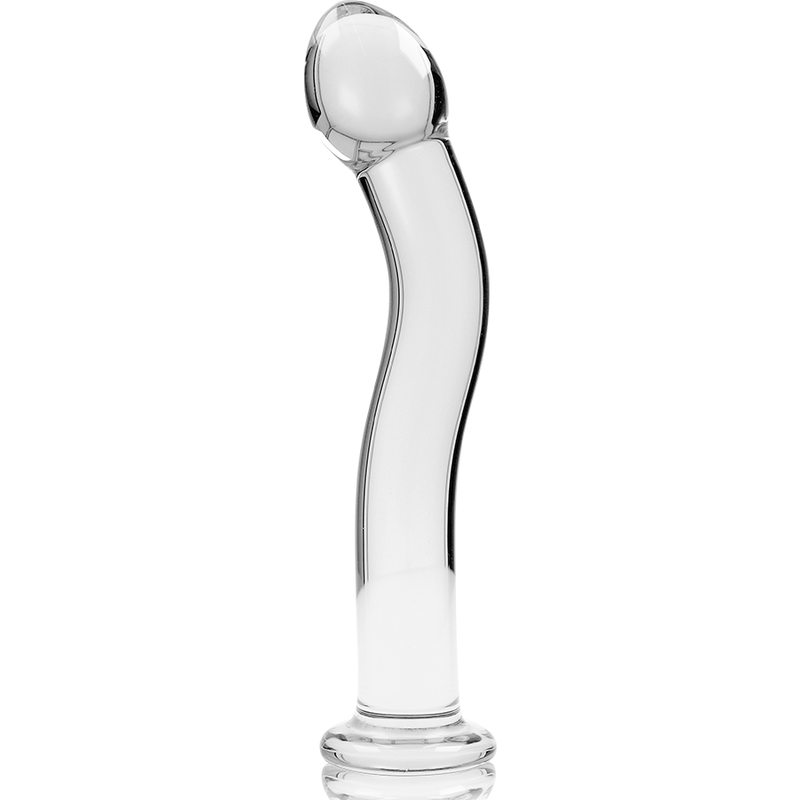 NEBULA SERIES BY IBIZA - MODEL 18 CLEAR BOROSILICATE GLASS DILDO 18.5 CM -O- 3.5 CM