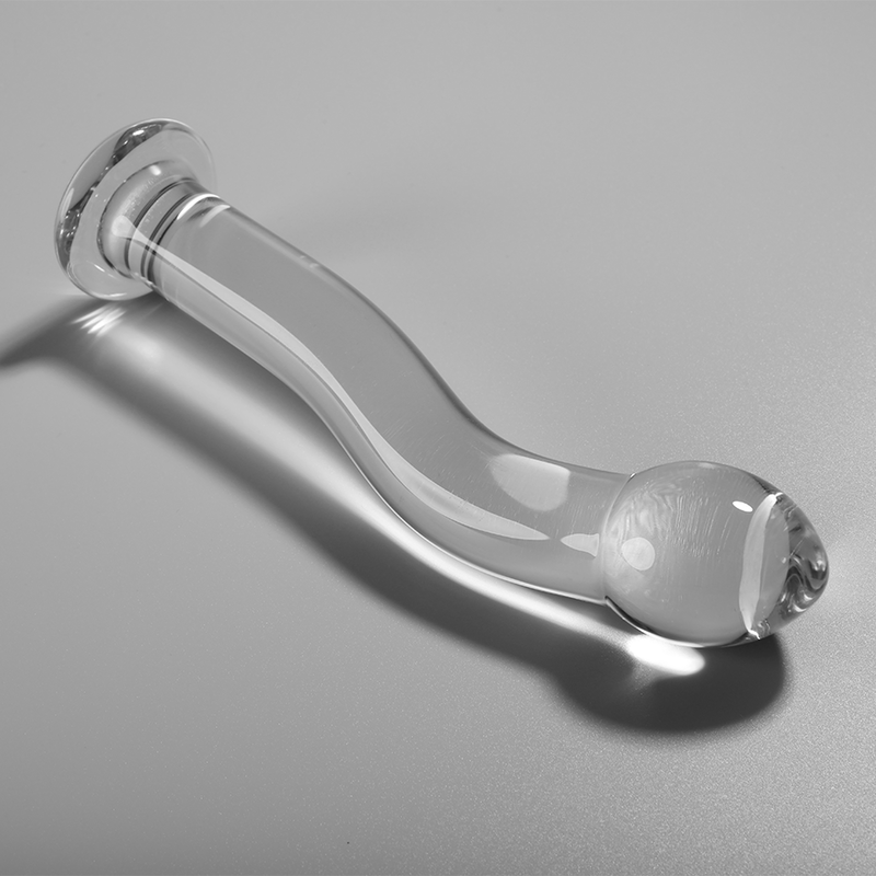 NEBULA SERIES BY IBIZA - MODEL 18 CLEAR BOROSILICATE GLASS DILDO 18.5 CM -O- 3.5 CM