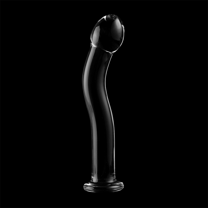 NEBULA SERIES BY IBIZA - MODEL 18 CLEAR BOROSILICATE GLASS DILDO 18.5 CM -O- 3.5 CM