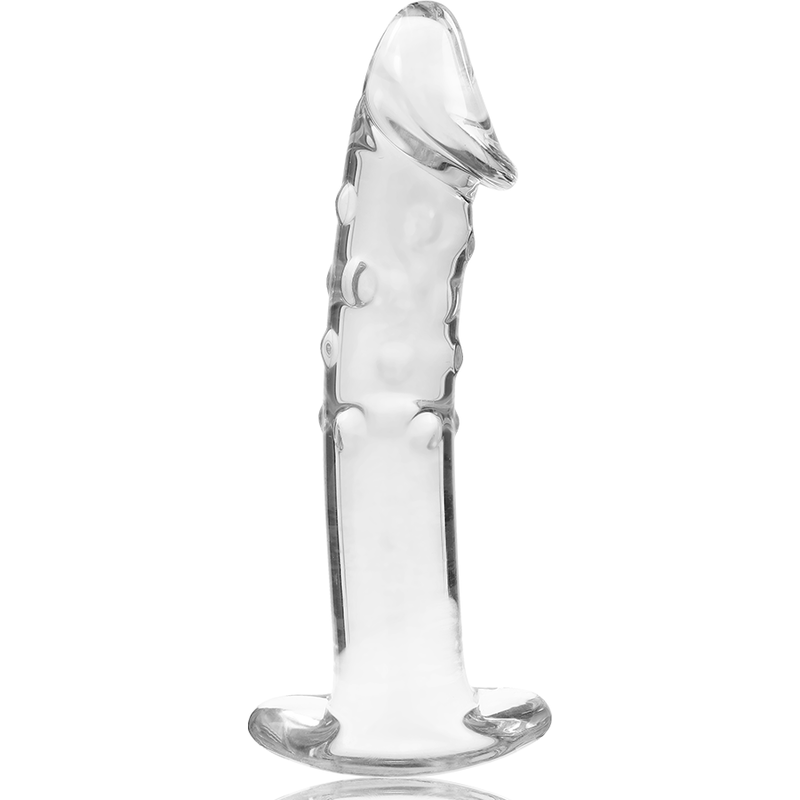 NEBULA SERIES BY IBIZA - MODEL 19 CLEAR BOROSILICATE GLASS DILDO 18.5 CM -O- 4 CM