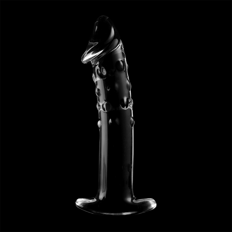 NEBULA SERIES BY IBIZA - MODEL 19 CLEAR BOROSILICATE GLASS DILDO 18.5 CM -O- 4 CM