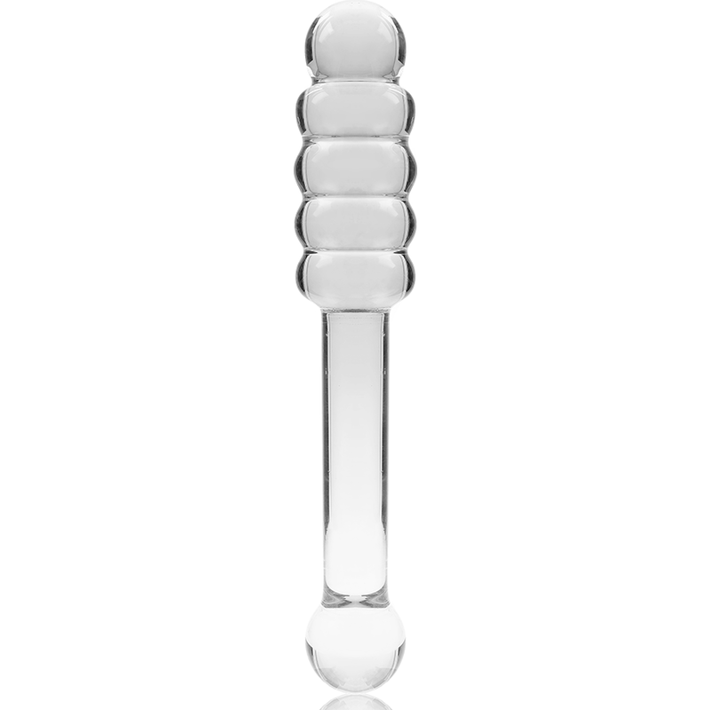 NEBULA SERIES BY IBIZA - MODEL 20 CLEAR BOROSILICATE GLASS DILDO 20.5 CM -O- 3 CM