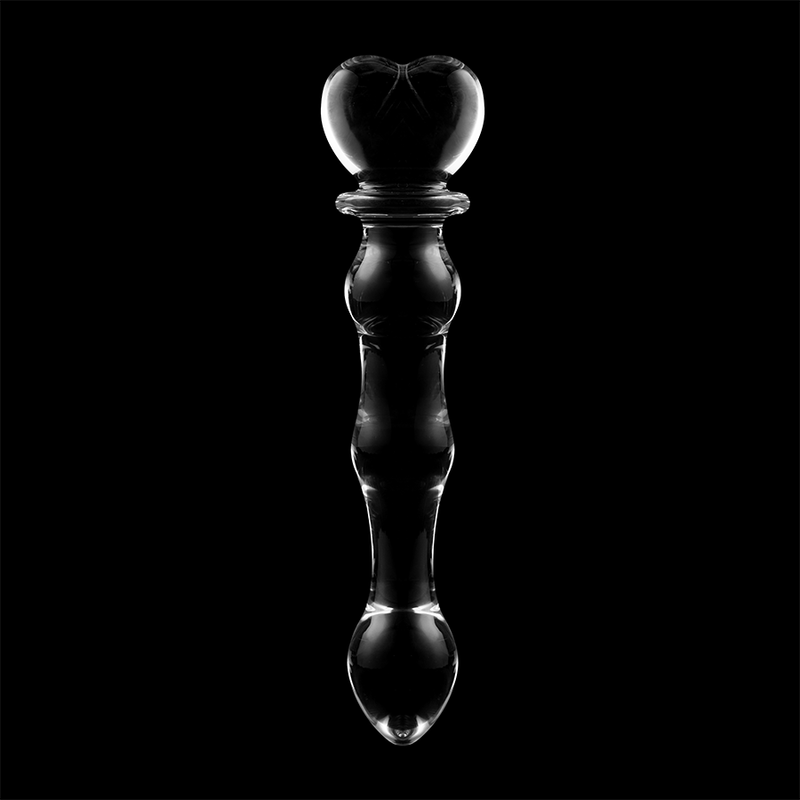 NEBULA SERIES BY IBIZA - MODEL 21 CLEAR BOROSILICATE GLASS DILDO 20.5 CM -O- 3.5 CM