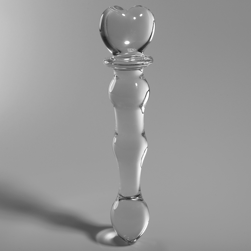 NEBULA SERIES BY IBIZA - MODEL 21 CLEAR BOROSILICATE GLASS DILDO 20.5 CM -O- 3.5 CM