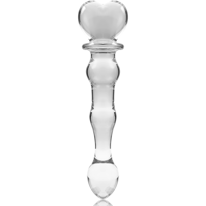 NEBULA SERIES BY IBIZA - MODEL 21 CLEAR BOROSILICATE GLASS DILDO 20.5 CM -O- 3.5 CM