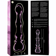 NEBULA SERIES BY IBIZA - MODELO 21 DILDO DE CRISTAL BOROSILICATO TRANSPARENTE 20,5 CM -O- 3,5 CM