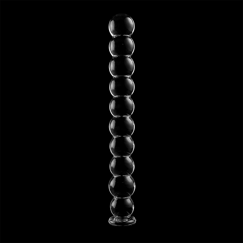 NEBULA SERIES BY IBIZA - MODEL 22 CLEAR BOROSILICATE GLASS DILDO 21.5 CM -O- 2.5 CM