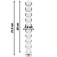 NEBULA SERIES BY IBIZA - MODELO 22 DILDO DE CRISTAL BOROSILICATO TRANSPARENTE 21,5 CM -O- 2,5 CM